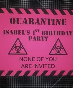 Onlineamericanstore Quaranitine Birthday Gifts QUARANTINE Birthday Party Poster, Customizable, Fast Shipping