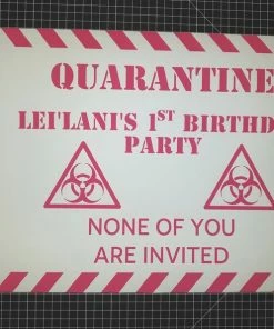 Onlineamericanstore Quaranitine Birthday Gifts QUARANTINE Birthday Party Poster, Customizable, Fast Shipping
