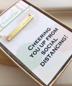 Onlineamericanstore Social Distancing Gift, Quarantine Gift, Gold Mama Necklace, Mama Bar Necklace, New Mommy Necklace, Push Present, Mothers Day Jewelry