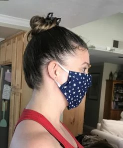 Onlineamericanstore Face Mask, Filter Pocket, Stars, Patriotic Face Mask, Face Shield, Face Covering, Children And Adult Accessory