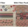 Onlineamericanstore Patriotic Face Masks With Built In Filter Or Filter Pocket - Standard Size Adult And Children's Face Mask - FREE SHIPPING In USA