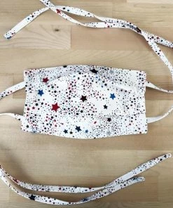 Onlineamericanstore Ready To Ship Cotton Face Mask With Ties, Fabric Face Mask With Pleats And Ties For Adjustment Of Size, Face Mask For Adult Men And Women 7 Onlineamericanstore Ready To Ship Cotton Face Mask With Ties, Fabric Face Mask With Pleats And Ties For Adjustment Of Size, Face Mask For Adult Men And Women