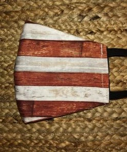 Onlineamericanstore Handmade Men’s Patriotic American Flag Men’s Face Mask 100% Cotton Fabric With Filter Pocket And Elastic Straps