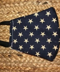 Onlineamericanstore Handmade Men’s Patriotic American Flag Men’s Face Mask 100% Cotton Fabric With Filter Pocket And Elastic Straps