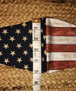 Onlineamericanstore Handmade Men’s Patriotic American Flag Men’s Face Mask 100% Cotton Fabric With Filter Pocket And Elastic Straps
