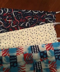 Onlineamericanstore Face Mask - Cotton Fabric, Washable, Reusable, Adult Size With Filter Pocket