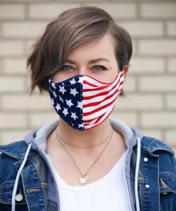 Onlineamericanstore Face Mask, Patriotic Face Mask, America, Washable Face Mask, Cotton Mask, Reusable Mask