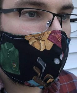 Onlineamericanstore Face Mask, Cloth Face Mask, Reusable Washable, Reversible, Adult Face Mask, Unisex Face Mask, Cotton Face Mask, Patriotic Check, Plaid