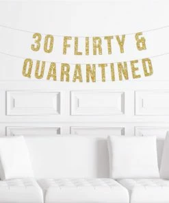 Onlineamericanstore 30th Birthday Quarantine Banner, Thirtieth Birthday Quaratined Thirty