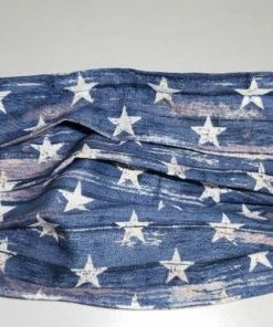 Onlineamericanstore Protective Reversible,reusable,washable Double Sided Natural Cotton Face MaskForestUSA Patriotic-Adjustable Elastic Band
