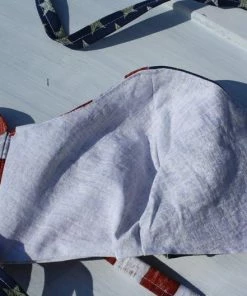 Onlineamericanstore American Flag Face Mask With Filter Pocket - 100% Cotton Face Mask - Washable Face Covering - Reusable Adult Face Mask - Patriotic Face Mask