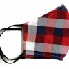 Onlineamericanstore Face Mask, Cloth Face Mask, Reusable Washable, Reversible, Adult Face Mask, Unisex Face Mask, Cotton Face Mask, Patriotic Check, Plaid