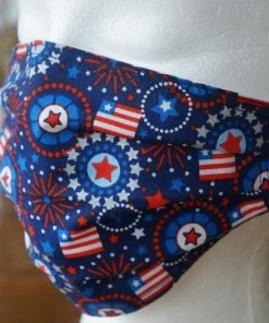 Onlineamericanstore NEW Designs! Patriotic Face Mask | 100% Cotton | America | Red, White & Blue | Flags | Child | Adult | Large Men's | Reusable | Washable