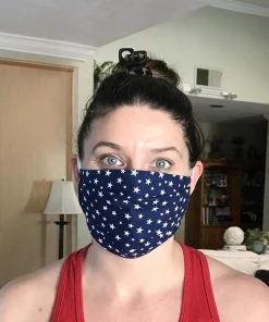 Onlineamericanstore Face Mask, Filter Pocket, Stars, Patriotic Face Mask, Face Shield, Face Covering, Children And Adult Accessory