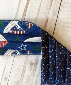 Onlineamericanstore Face Mask Reusable And Washable - Patriotic Campers - Double Layer Cotton With Elastic Ear Loops - Ready To Ship - Reverses To Stars 9 Onlineamericanstore Face Mask Reusable And Washable - Patriotic Campers - Double Layer Cotton With Elastic Ear Loops - Ready To Ship - Reverses To Stars