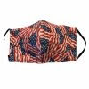 Onlineamericanstore 100% Quilter's Cotton Fabric Face Mask - Reusablewashable - Three Layers With Pocket For Optional Filter - USA Flag