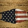 Onlineamericanstore Handmade Men’s Patriotic American Flag Men’s Face Mask 100% Cotton Fabric With Filter Pocket And Elastic Straps
