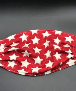 Onlineamericanstore Washable Reusable Cotton Elastic Face Mask American Flag Star Design Amish Handmade Washable Heavy Duty MADE IN USA