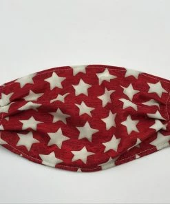 Onlineamericanstore Washable Reusable Cotton Elastic Face Mask American Flag Star Design Amish Handmade Washable Heavy Duty MADE IN USA