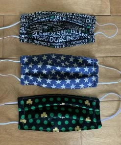 Onlineamericanstore Cloth Face Mask Washable Face Mask Irish Face Mask Patriotic Face Mask