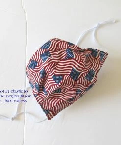 Onlineamericanstore Mask Machine Washable Facial Mask 100% Cotton Patriotic Flag Mask Mouth Cover Reusable Mask Mens Womens Dust Mask Particle Mask Made In USA
