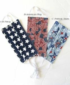 Onlineamericanstore Mask Machine Washable Facial Mask 100% Cotton Patriotic Flag Mask Mouth Cover Reusable Mask Mens Womens Dust Mask Particle Mask Made In USA