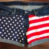 LilRuntsDenim Girls Painted Denim, Jean Shorts, American Flag Jean Shorts, Painted Jean Shorts, 4th Of July Jean Shorts Women Clothing