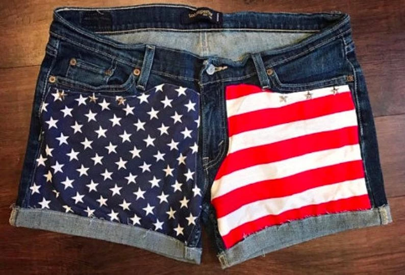 LilRuntsDenim Girls Painted Denim, Jean Shorts, American Flag Jean Shorts, Painted Jean Shorts, 4th Of July Jean Shorts Women Clothing 3 LilRuntsDenim Girls Painted Denim, Jean Shorts, American Flag Jean Shorts, Painted Jean Shorts, 4th Of July Jean Shorts Women Clothing