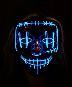 X-merry Toy Costume Store Halloween Costume LED Light Masks In Different Colors Glow In Dark Halloween Mask 21 X-merry Toy Costume Store Halloween Costume LED Light Masks In Different Colors Glow In Dark Halloween Mask