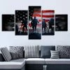 The American Store US Flag Wall Art, American Flag Canvas, USA Flag, America Wall Decor, American Flag Canvas Premium Quality, 5 Panel Canvas Art Hanging Set