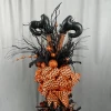 Online American Store Halloween Wreath Halloween Tree Topper, Witch Leg Tree Topper, Orange And Black Tree Topper, Witch Decoration, Halloween Decoration, Topper For Tree