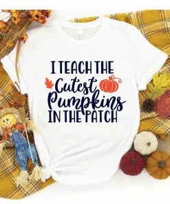 FredGreeneDesign Halloween I Teach The Cutest Pumpkins Funny Teacher Shirt