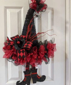 The American Store Halloween Witch Hat Wreath Halloween Wreath 24