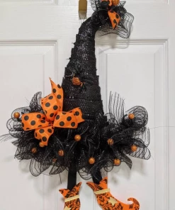 The American Store Halloween Witch Hat Wreath Halloween Wreath 24