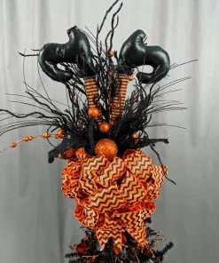 Online American Store Halloween Wreath Halloween Tree Topper, Witch Leg Tree Topper, Orange And Black Tree Topper, Witch Decoration, Halloween Decoration, Topper For Tree 8 Online American Store Halloween Wreath Halloween Tree Topper, Witch Leg Tree Topper, Orange And Black Tree Topper, Witch Decoration, Halloween Decoration, Topper For Tree