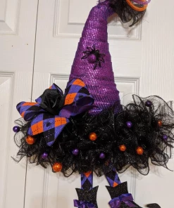 The American Store Halloween Witch Hat Wreath Halloween Wreath 24