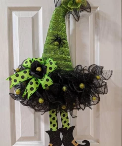 The American Store Halloween Witch Hat Wreath Halloween Wreath 24