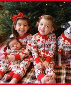 Online American Store Christmas Family Collection Christmas Family Pajamas Dad Mother Mommy Daughter Kid Baby Matching Outfits Xmas Pajamas Suit Family Matching Outfits