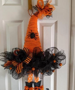 The American Store Halloween Witch Hat Wreath Halloween Wreath 24