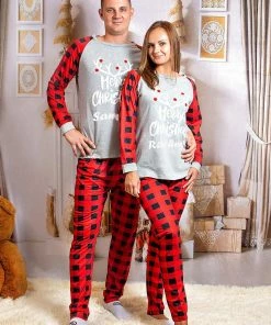 The American Store Christmas Family Collection Hot Fashion Family Matching Christmas Pajamas Set Mom Dad Kid Red Stripe Sleepwear Nightwear Xmas Adult Kid Tops Pants Outfits