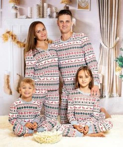 The American Store Family Look Family Christmas Pajamas Women Men Baby Kids Christmas Tree Print Sleepwear Nightwear Mom Daughter Matching Outfits Christmas Family Collection