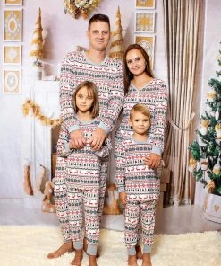 The American Store Family Look Family Christmas Pajamas Women Men Baby Kids Christmas Tree Print Sleepwear Nightwear Mom Daughter Matching Outfits Christmas Family Collection