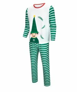 The American Store Emmababy Family Matching Clothes Christmas Pajamas Set Men's Women Kids Deer Sleepwear Striped Cute Cartoon Cotton Nightwear