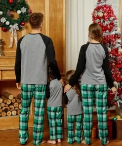 FREEDOMN Store Christmas Family Matching Outfits Parent-child Clothes Set Pajama Long Sleeve Adult Kids T-shirt Pants Soft Home Sleep Nightwear