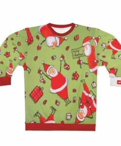 The American Store AELFRIC Winter Christmas Sweaters 2018 Letter Graffiti Printing Knitted Men Sweater Hip Hop Harajuku Fashion Red Pullovers BF05 Christmas Mens Clothing