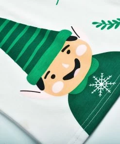 The American Store Emmababy Family Matching Clothes Christmas Pajamas Set Men's Women Kids Deer Sleepwear Striped Cute Cartoon Cotton Nightwear