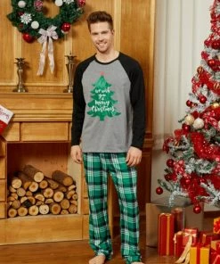 FREEDOMN Store Christmas Family Matching Outfits Parent-child Clothes Set Pajama Long Sleeve Adult Kids T-shirt Pants Soft Home Sleep Nightwear