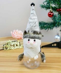 The American Store Plush Santa Claus Snowman Christmas Gift Boxs Kids Candy Jar Bottle Christmas Decoration Party Favors New Year Decor Christmas Gift Bag Collection