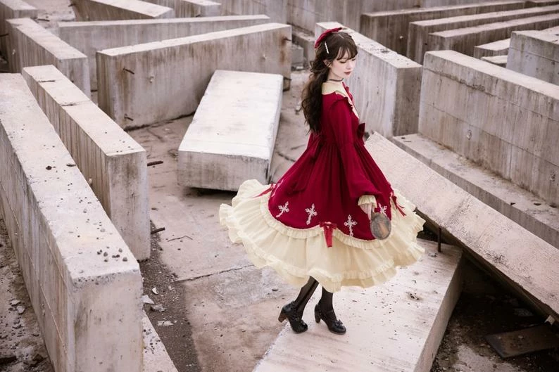 The American Store Lolita Fashion Womens Dress Vintage Santa Female Christmas 1950s Retro Xmas Party Womens A-Line Dresses 3 The American Store Lolita Fashion Womens Dress Vintage Santa Female Christmas 1950s Retro Xmas Party Womens A-Line Dresses