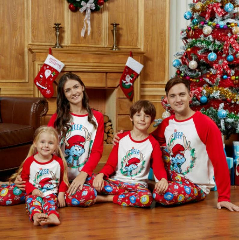 The American Store 2018 New Christmas Pajamas Set Family Matching Outfits Xmas HO Letter Plaid Mother Father Kid Family Set Cotton Family Clothing 4 The American Store 2018 New Christmas Pajamas Set Family Matching Outfits Xmas HO Letter Plaid Mother Father Kid Family Set Cotton Family Clothing